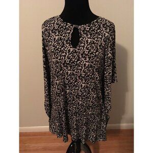 Michael Kors Black & Gray Patterned Top, Size Small, NWT!